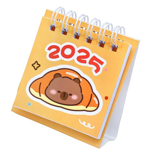 10 PCS/セット小さなデスクカレンダー漫画年次プランナー2025デスクトップスタンディングアニマル
