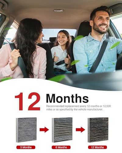 Image of Puroma Cabin Air Filter with Activated Carbon, Replacement for CP134, CF10134, Honda & Acura, Civic, CR-V, Odyssey, CSX, ILX, MDX, RDX, AT134 (2 pc)
