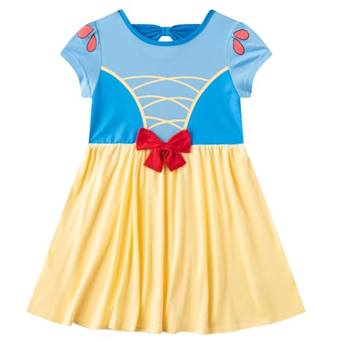 Disney Snow White Princess Girls 2 Pack Short Sleeve Dresses for Toddlers and Big Kids2