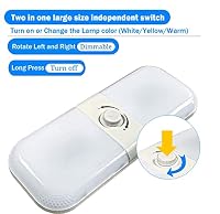 Intckwan 12v Led Lampen Wohnmobil, Dimmbar Dach Lichter, Wohnmobilbeleuchtung, Weiß Gelbes Und Warmes Licht, Led Auto Innenbeleuchtung, Für DC 12-24v Auto LKW Wohnwagen Wohnmobil Camping(2 Stück) – Ansicht 4