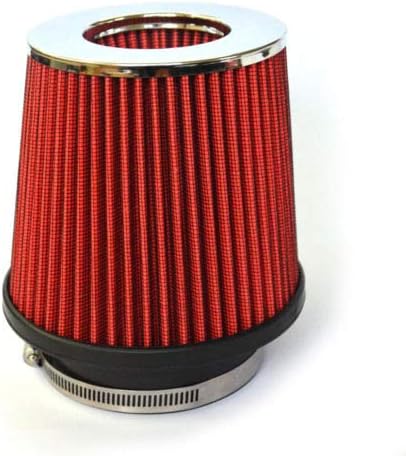 Lizudian 3" Inlet Short Ram Cold Air Intake Round Cone Air Filter Chrome Bule Sidewall 35.45 lbs