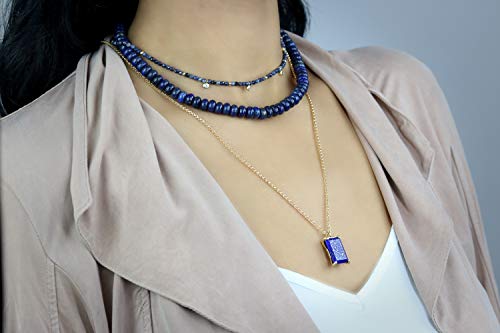 Collier Pendentif Lapis Lazuli en Or 14K : Un Bijou Durable et Inaltérable - 5