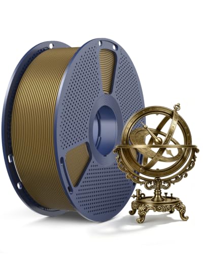 Image of SUNLU Metal PLA Filament 1.75mm Brass Gold 1KG | Metallic Shiny 3D Printer Filament with Actual Metal Filled, High Gloss Finish, Easy to Print, 2.2lbs Spool for FDM Printers
