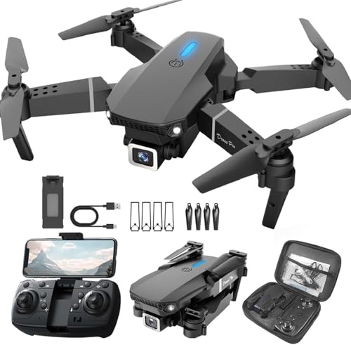 Image of Drone With HD Dual Camera Brushless Motor,Smart Gestures Selfie, Altitude Hold One-Click Takeoff /Landing Flip Rolling Gesture Control With Wi-Fi Camera Remote Control Drone A2