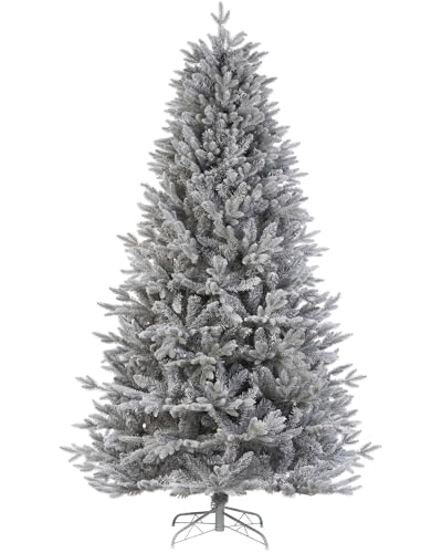 WeRChristmas Snow Flocked Grey Fir Christmas Tree, 6 ft / 180 cm