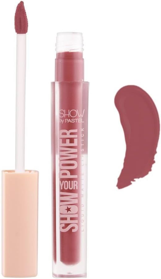 Pastel Show Your Power Liquid Matte Lipstick - Transfer Proof, Weightless, Matte Finish, Non Drying, Last upto 8 hrs- Halal & Vegan -Perfect Finish Lip Makeup for Women (LOVELY LASSIE) 601