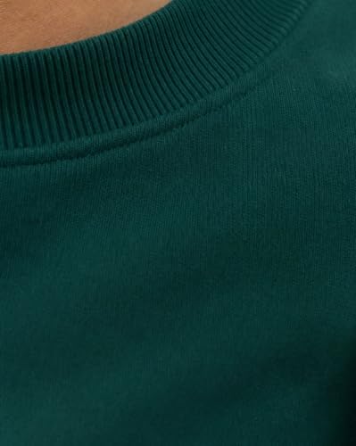 Image of Nobero Oversized Sweatshirts for Man Stylish Crew Neck | 280 GSM Rich Cotton Fleece Solid Oversized Fit Full Sleeve Sweatshirt for Men | Stylish Casual Wear Winter Sweatshirt for Men