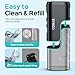 COSLUS Mini Water Flosser for Travel: Portable Compact Design, Cordless Oral Irrigator with 4 Modes, Removable Tank, IPX7 Waterproof for Braces, Orthodontic, Sensitive Teeth On-The-Go Use, Black, T40