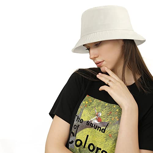 Feximzl Unisex Sun Protection Waterproof Packable Bucket Hat For Fishing Gardening Hiking Safari Camping,Upf 50+ Sun Hat White #TOP3
