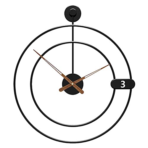 JUSTINZZ Horloge en Fil Métallique, Grandes Horloges Murales Silencieuses Rétro Décoratives, Silencieuses, Idéales pour Le Salon, La Salle à Manger, La Maison, La Ferme