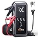 Produktbild YaberAuto Starthilfe Powerbank mit 150PSI Kompressor, 4-in-1 Powerbank als Auto Starthilfe mit LCD Bildschirm, 3500A Spitzenleistung, 21800mAh Tragbare Starter Powerbank mit LED Taschenlampe, YA70