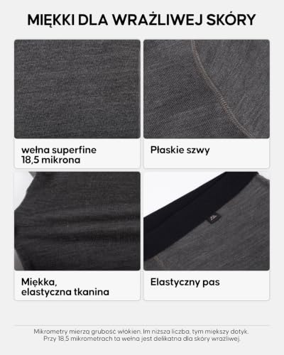 DANISH ENDURANCE Termiczne Legginsy Damskie, Wełna Merino, Bielizna Bazowa | Termiczne legginsy z wełny Merino 180 GSM,