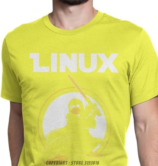 GenericShirts - Cool T Shirts Linux May The Source Be With You T-Shirt Men Penguin ProgRAMsmer Developer ProgRAMsming Coding Nerd T Shirt Harajukus (Yellow XL)