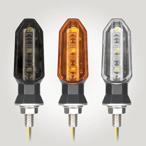 Luces de señal giro para motocicleta con intermitente ámbar de 8mm 7