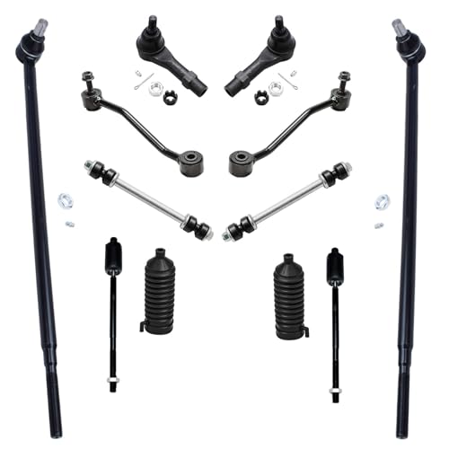 Image of Detroit Axle - 4.0L 18pc Suspension Kit for 02-03 Ford Explorer Upper Control Arms w /Ball Joints Tie Rods Lower Ball Joints Sway Bars Outer Toe Compensator Links Boots Front Rear Replacement