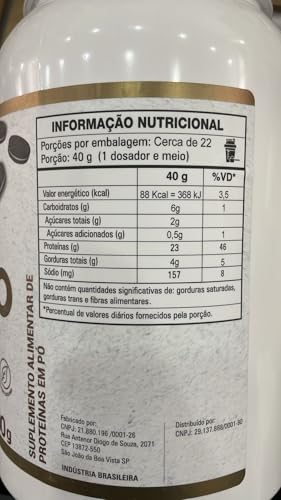 Whey isolado zero lactose - zero glúten (31 cm, Ninho com avelã)