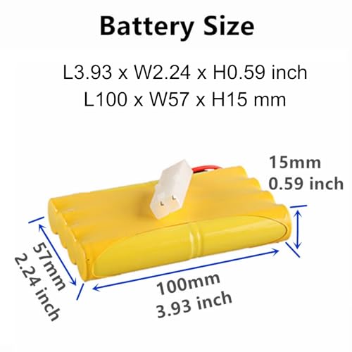 Cecicebb 9.6V 700mAh Ni-Cd AA Battery Pack Rechargeable with Standard Tamiya Connector for Remote Control Car Toys Truck Tank Nicd 9.6V Volt Battery by Cecicebb - Used condition - Image 3