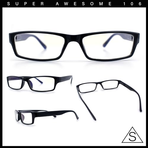 SA106 Mens Hippie Pimp Color Lens Narrow Rectangular Black Frame Sunglasses3