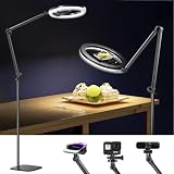 UBeesize 12' Ring Light Tripod for iPhone, 75' Tall Overhead Phone Mount
