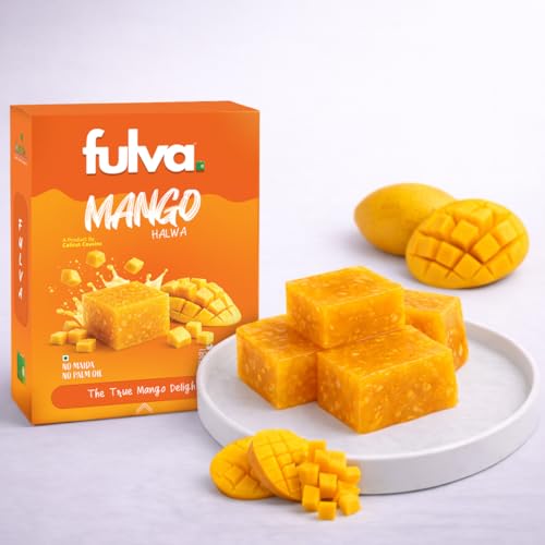 Image of Fulva Mango Halwa 200g, Authentic Kozhikode Kerala Traditional Sweet, Premium Indian Sweets with Classic Mango Flavor, Soft Chewy Halwa Ideal for Festivals, Family Functions & Gifting
