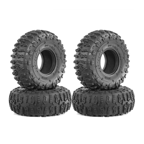 RCカータイヤ For Axial For SCX10 For Wraith 90048 90018 1/10 4Pcs 1.9インチ ゴムタイヤ RCクローラーカー レーシングアクセサリーとアップグレード交換用