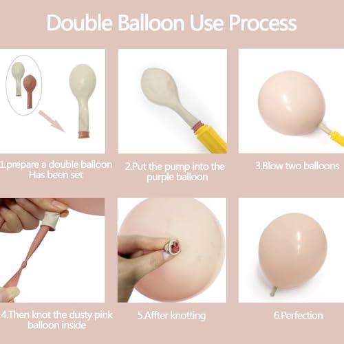 Image of Blush Pink Balloon Garland Double Stuffed Ivory White Balloons Rose Pink Chrome Champagne Gold Balloons Neutral Balloon Arch Kit For Baby Shower Birthday Wedding Engagement Party Decorations