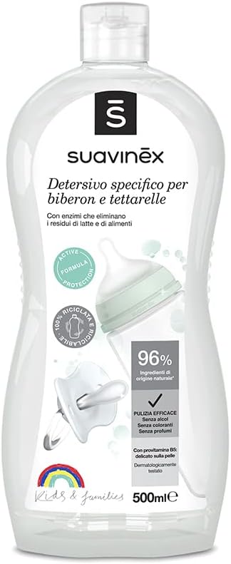 Suavinex Detersivo Specifico Per Biberon E Tettarelle - 500 Ml | Con Enzimi Naturali