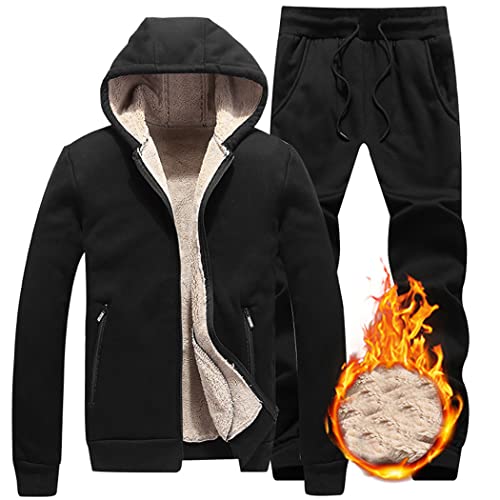 Ensemble veste à capuche en cachemire d'hiver pour homme