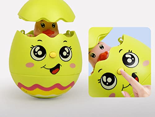Image of VGRASSP Push and Back Roly Poly Musical Funny Tumbler Egg Toy Wobbling Bell Visual Development Light Toy for Your Child- 1 Piece (Color as per Stock)