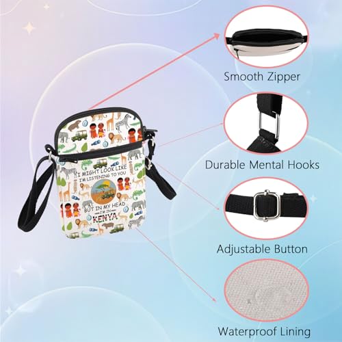 WSNANG Kenyan Gift Tote Bag Kenya Trip Crossbody Bag Kenya Vacation Messenger Bag Kenya Lover Gift3