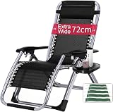 ZUMAHA Silla reclinable reclinable Ligera, Tumbona, Silla de jardín reclinable de Gravedad Cero, sofá Perezoso portátil Plegable