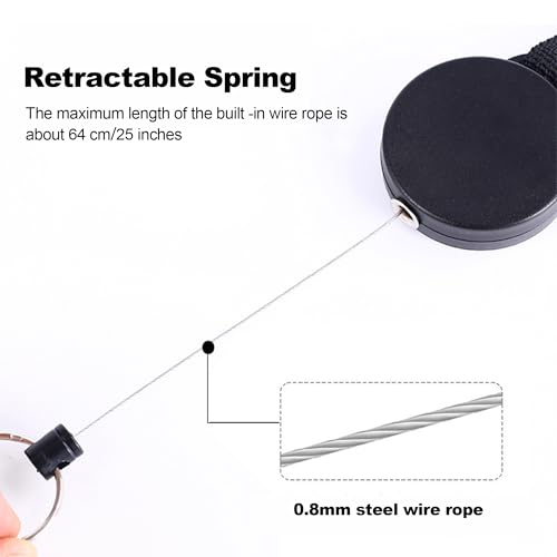 Ezcora Ham Radio Microphone Keeper for Car Use Heavy Duty Retractable MIC Holder with 25 Inch Steel Cable 2 Pack - Image 3