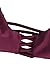 CUPSHE Women's Pure Color Lace up Halter Padding Bikini Set Beach Bathing Suit Burgundy