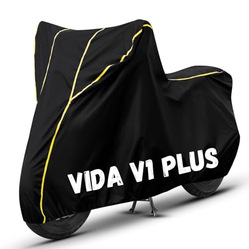 Image of Bike Cover for Vida V1 Plus 100% Waterproof, Dustproof & Scratch Resistant| Fully Bottom Elastic UV Resistant Heavy Duty Body Cover | All Weather Outdoor Use