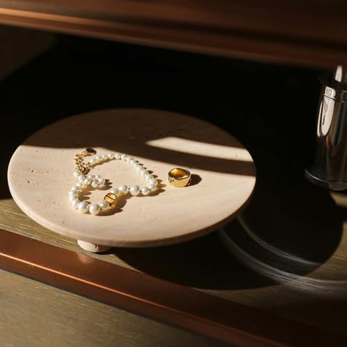 DAEBFC Handmade Travertine Fruit Bowl for Kitchen Counter 10