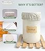 Perenllareta Kombucha Fabric Toppers for Weck Jars Wide Mouth | Elastic Cotton Cloth Fermenting Lid Covers for Sourdough Kefir Starter Ball Mason Gallon Jar #2