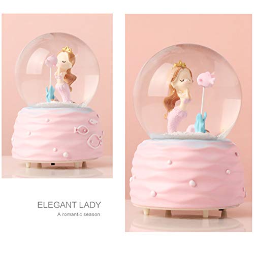 Snow Globes,Mermaid Snowglobes With Musical,Led Lights, Gifts For Girls,Birthday Christmas Festival Gift For 5-12 Year Old Girls (Pink) #TOP1