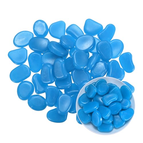 Piedras fosforescentes de resina de 1.77 pulgadas de alta durabilidad color azul oscuro