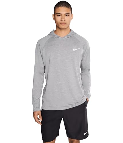 Nike Mens Long Sleeve Hooded Hydroguard Particle Grey Large