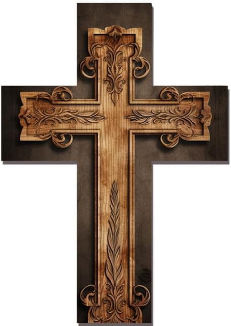 JIBEVEYYI -Cruz de madera, decoración de pared cruzada, cruces decorativas para la pared, cruz religiosa decoración del hogar, cruz de pared de