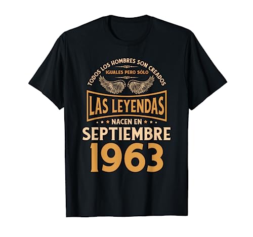 Cumpleaños Hombre Regalos Las Leyendas Septiembre 1963 Camiseta