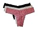 Fitora Crotchless Lace Panties 3 Pack (Small/Medium)