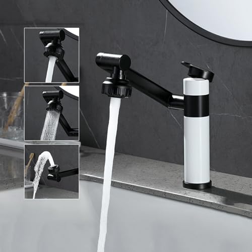 Robinet de salle de bains de designer en acier inoxydable mat unique