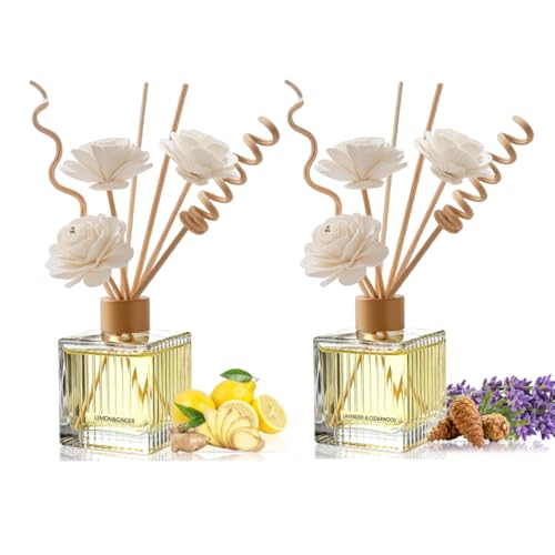 Set Difusores de Varillas Lavanda Cedro y Limón Jengibre 2 Pack miniatura 1