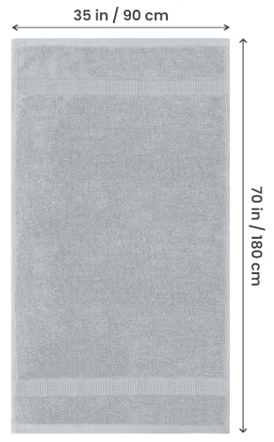 Image of Utopia Towels Jumbo Bath Sheets 2 Pack, 35x70 in, 600 GSM Cotton Cool Grey | Extra Large Ring Spun Cotton Bath Sheets - Soft Plush, Quick-Drying, Highly Absorbent, Great for Everyday Use
