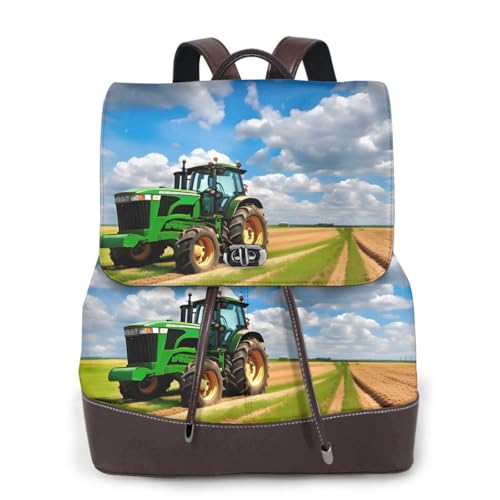 Sac à dos cuir tracteur protégeant votre ordinateur avec style