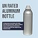 UN Rated Aluminum Bottles – Durable, High Purity Brushed Aluminum for Hazardous Chemical Transport | With Tamper Evident Cap & LDPE Plug | 1250ml / 1.25kg | UN Certified for Essential Oils & Solvents