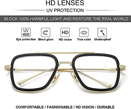 Image of ARICKS Tony Stark Style Blue Light Blocking Glasses for Men Women, Iron Man and Spider-Man Computer Gaming Glasses by Computer /Tablet /Laptop /Mobile