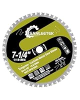 SANLEETEK Kreissägeblatt Metall 184mm - TCT Metallkreissägeblatt 48 Zähne Metalltrennscheibe Bohrung 15,875mm für Stahl Eisen Rostfreier Stahl Eisenmetalle Rohre