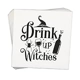 Drink Up Witches Napkins, Halloween Witches Birthday Party Decorations, Halloween Bachelorettte Part